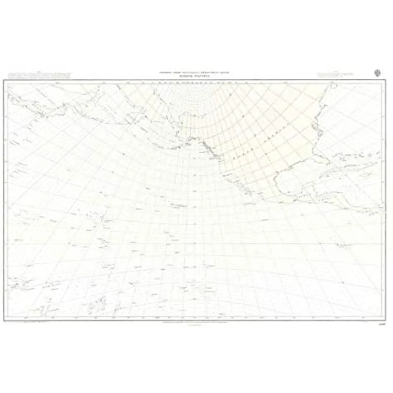 British Admiralty Chart 5097 Gnomonic North Pacific Ocean