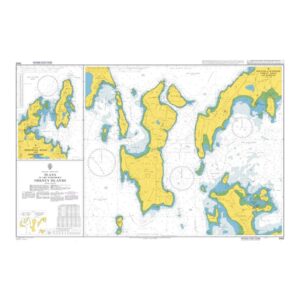 British Admiralty Chart 2562 som viser detaljerte planer i de nordlige Orknøyene