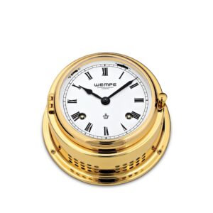 Wempe Bremen II - Striking Ship's Clock 150 mm in polished brass (Roman numerals)