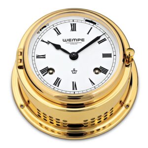 Wempe Bremen II – Striking Ship’s Clock 150 mm i polert messing (romertall)