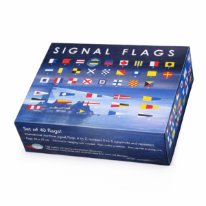 Signalflaggsett med 40 internasjonale signalflagg i polyester, 30 × 24 cm