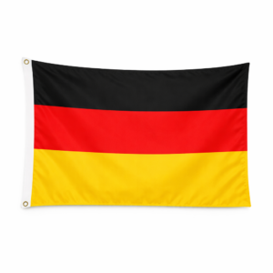 Tysk gjesteflagg i polyester, 30 × 19 cm, for seil- og motorbåt