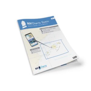 Mockup av NV Charts Spain ES2 sjøkart for Ibiza til Menorca