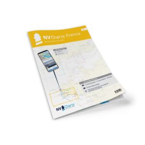 Mockup av NV Charts France FR5 sjøkart for Douarnenez til Lorient