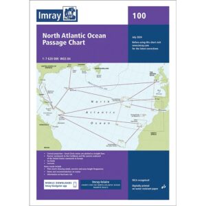 Imray båtsportkart 100 Nord-Atlanteren passage chart
