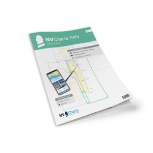 Mockup av NV Charts Italy IT3 sjøkart for østkysten av Sardinia