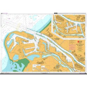 British Admiralty Chart 207 Hoek van Holland to Vlaardingen Nieuwe Waterweg