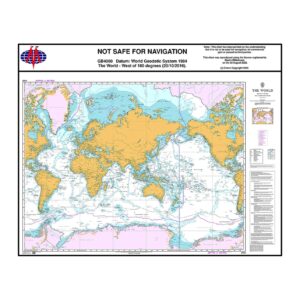 British Admiralty verdenskart Chart 4000 som viser verdenshavene