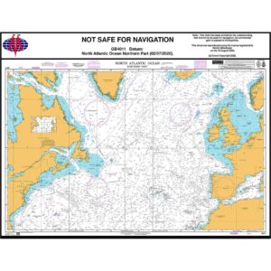 British Admiralty sjøkart Chart 4011 som viser nordlige del av Nord-Atlanteren