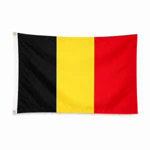 Belgisk gjesteflagg i polyester, 30 × 19 cm, for seil- og motorbåt