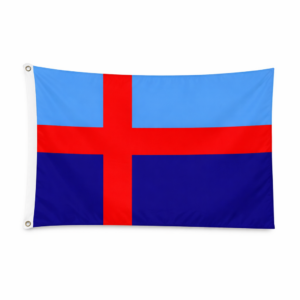 Gjesteflagg Bohuslän i polyester, 30 × 19 cm, for seil- og motorbåt