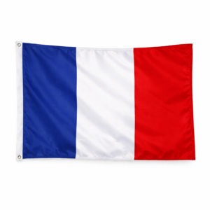 Fransk gjesteflagg i polyester, 30 × 19 cm, for seil- og motorbåt