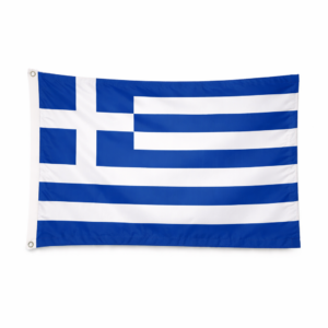 Gresk gjesteflagg i polyester, 30 × 19 cm, for seil- og motorbåt