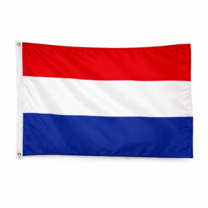 Nederlandsk gjesteflagg i polyester, 30 × 19 cm, for seil- og motorbåt