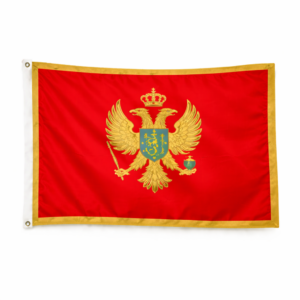 Montenegrinsk gjesteflagg i polyester, 30 × 19 cm, for seil- og motorbåt