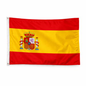 Spansk gjesteflagg i polyester, 30 × 19 cm, for seil- og motorbåt