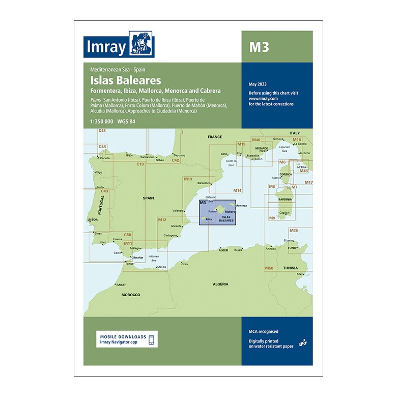 Imray sjøkart M3 Islas Baleares
