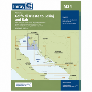 Imray sjøkart M24 Golfo di Trieste to Lošinj and Rab