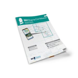 Mockup av NV Charts Caribbean 12.2 sjøkart for Leeward Islands