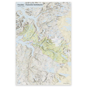 Wall map - Fauske municipality