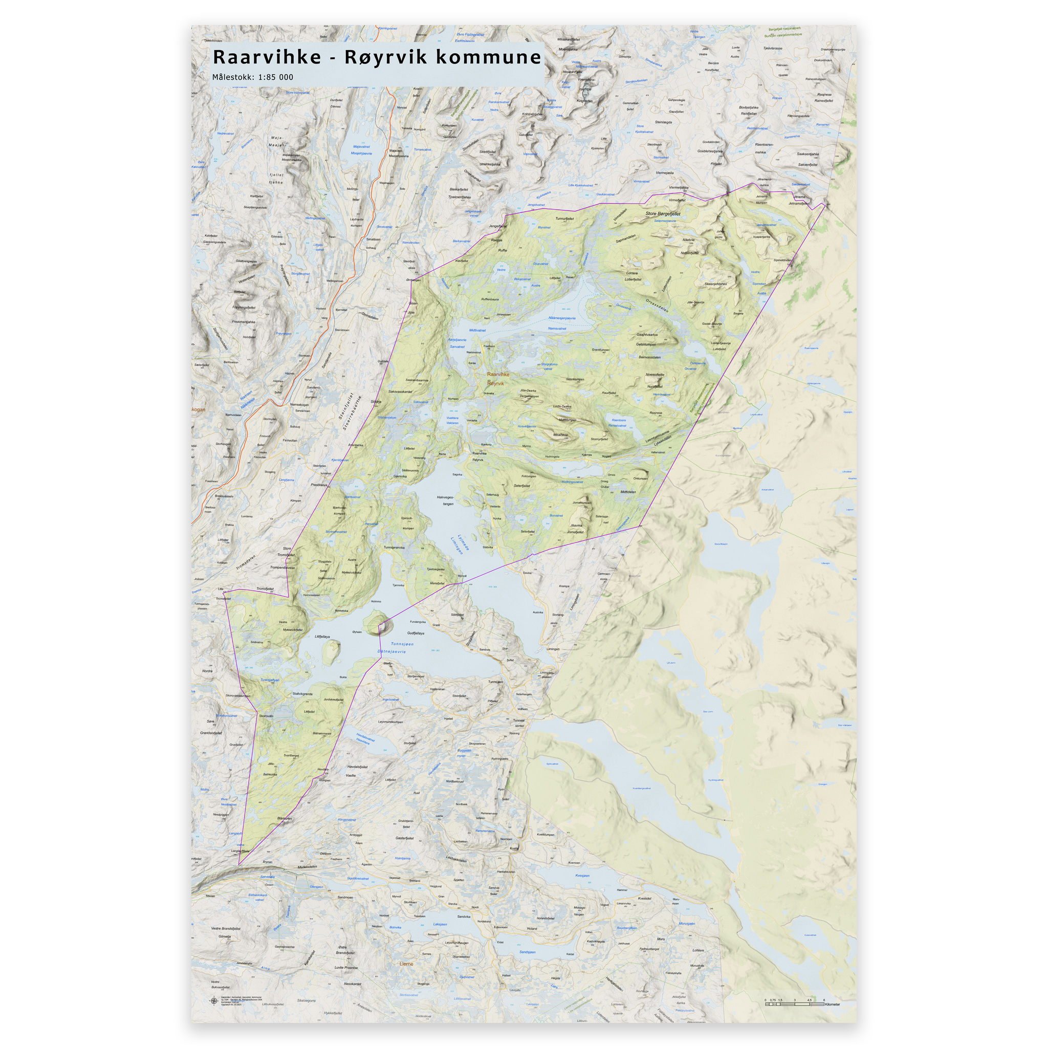 Veggkart – Røyrvik kommune