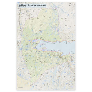 Wall map - Nesseby municipality