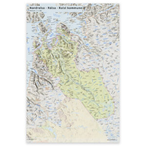 Wall map - Nordreisa municipality