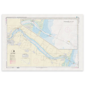 Offisielt sjøkart Denmark Chart 106 Limfjorden Hals Aalborg 1:30 000 INT 1382