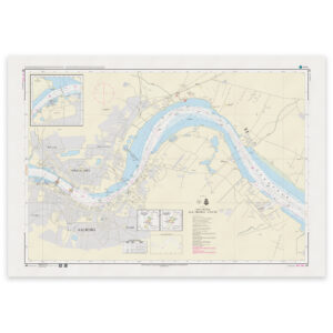 Offisielt sjøkart Denmark Chart 107 Aalborg Havn 1:12 500 INT 1383