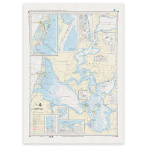 Offisielt sjøkart Denmark Chart 108 Limfjorden Thyborøn Mors 1:65 000 INT 1448
