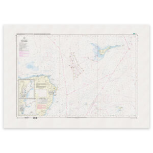 Offisielt sjøkart Denmark Chart 124 Kattegat syd for Anholt 1:100 000