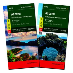 Vandrekart-sett over Azorene i målestokk 1:50 000
