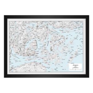 Veggkart over Kragerø i målestokk 1:30 000 i plakatformat 70 × 50 cm