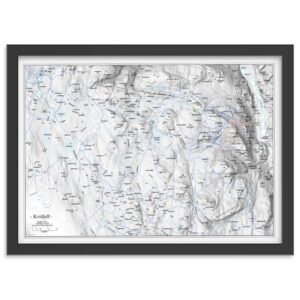 Veggkart over Kvitfjell i målestokk 1:50 000 i plakatformat 70 × 50 cm