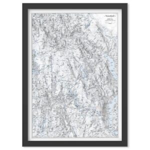 Veggkart over Norefjell i målestokk 1:60 000 i plakatformat 50 × 70 cm