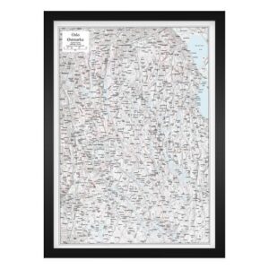 Veggkart over Oslo Østmarka i målestokk 1:60 000 i plakatformat 50 × 70 cm