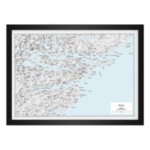 Veggkart over Risør i målestokk 1:30 000 i plakatformat 70 × 50 cm