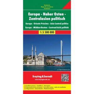 Brettet veikart som viser Europa, Midtøsten og Sentral-Asia