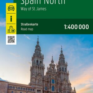 Bakside av Spania Nord veikart med Jakobsveien