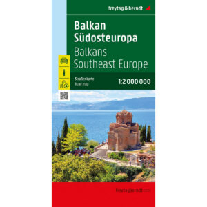 Omslag til veikart over Balkan og Sørøst-Europa med landskapsmotiv