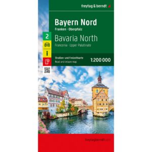 Veikart over Nord-Bayern fra freytag & berndt