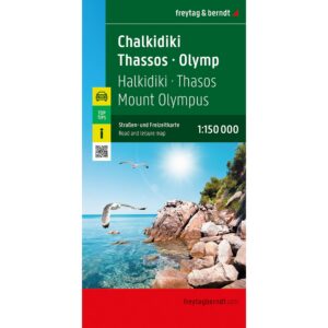 Veikart over Chalkidiki, Thassos og Olymp fra freytag & berndt