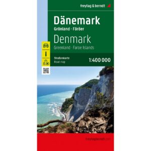 Veikart over Danmark 1:400 000 med Grønland og Færøyene