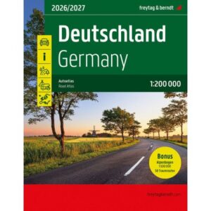 Forside av Deutschland Autoatlas 1:200 000 (2026–2027) fra Freytag & Berndt