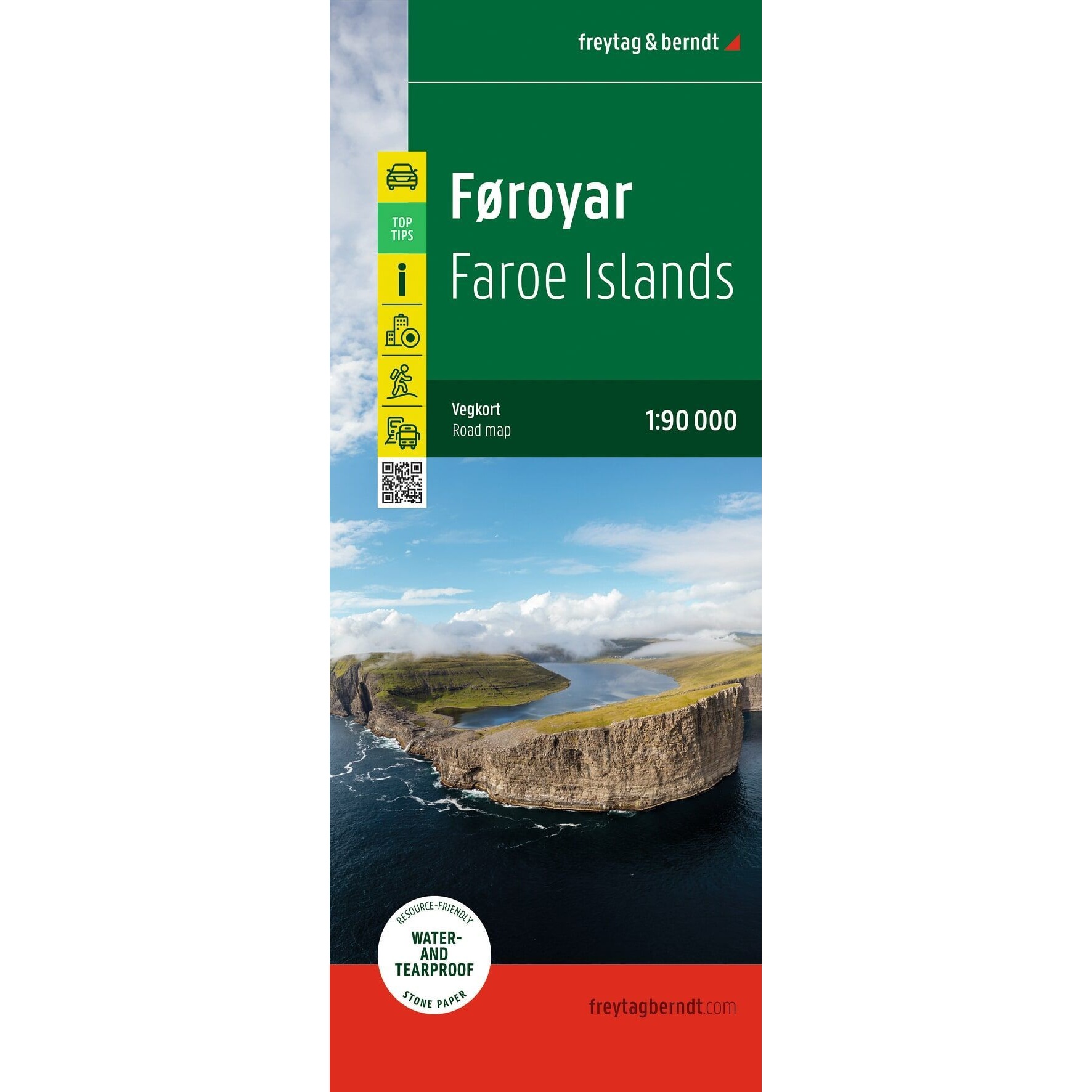 Veikart over Færøyene fra freytag & berndt