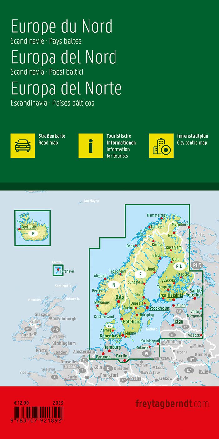 Nord Europa Veikart 1 2 000 000 Skandinavia Og Baltikum