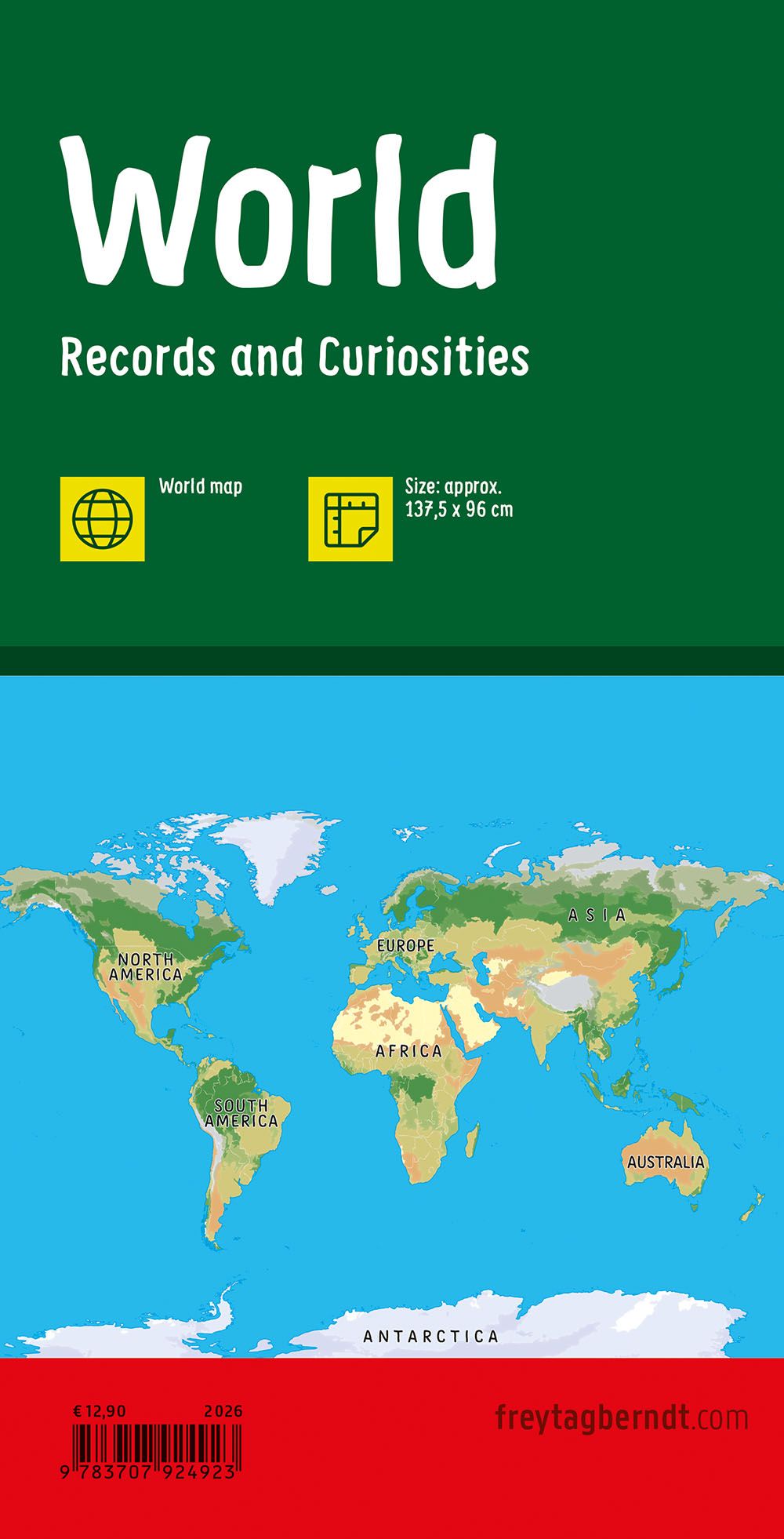 Bakside av verdenskart for barn fra freytag & berndt