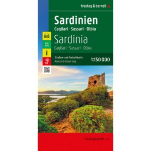 Veikart over Sardinien fra freytag & berndt