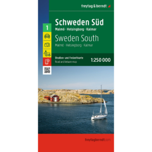 Forsiden av Sør-Sverige veikart 1:250 000 fra freytag & berndt