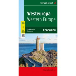 Forside av Vest-Europa veikart 1:2 000 000 for bil- og motorsykkelturer